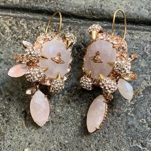 Vivienne Westwood INSANE Rare Claw Series Swarovski Crystal and Stone Earrings